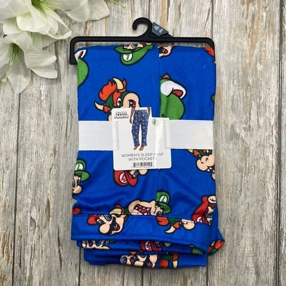 Mario & Friends Print Soft Comfy Lounge Pajama Sleep Pants, Size XS - Picture 1 of 6